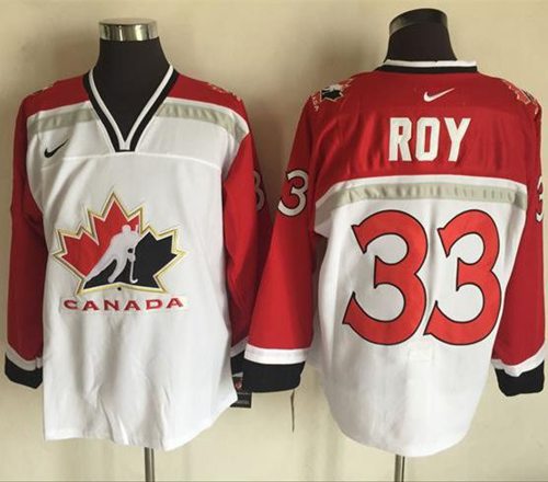 Patrick Roy Team Canada white-red Throwback jersey