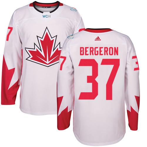 Patrice Bergeron Team Canada white jersey