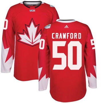 Corey Crawford Team Canada red jersey