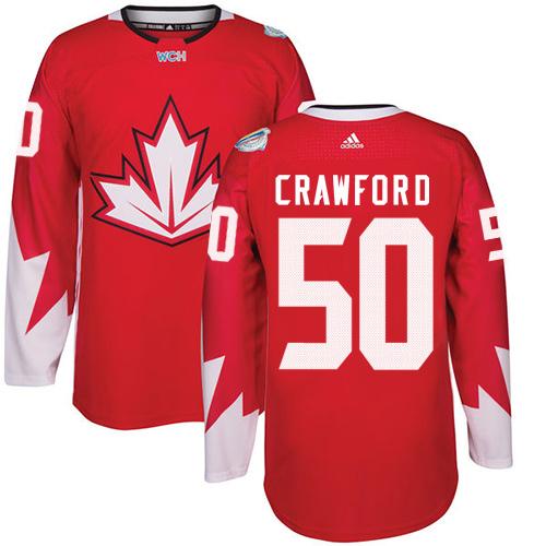 Corey Crawford Team Canada red jersey