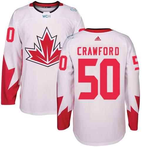 Corey Crawford Team Canada white jersey