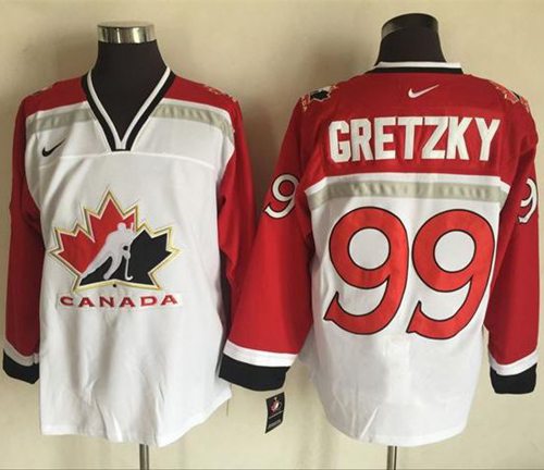 Wayne Gretzky Team Canada white-red Throwback jersey