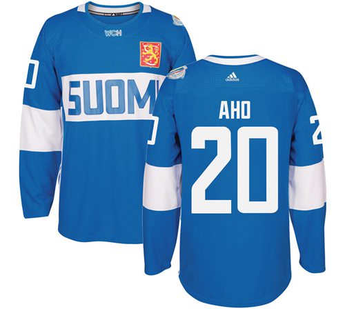 Sebastian Aho Team Finland blue jersey