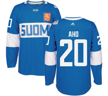 Sebastian Aho Team Finland blue jersey