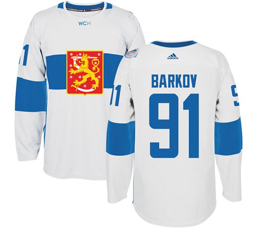 Aleksander Barkov Team Finland white jersey