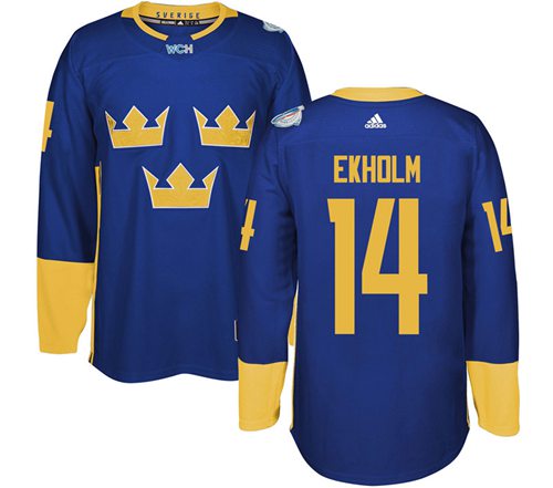 Mattias Ekholm Team Sweden blue jersey