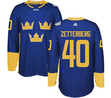 Henrik Zetterberg Team Sweden blue jersey