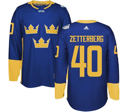 Henrik Zetterberg Team Sweden blue jersey