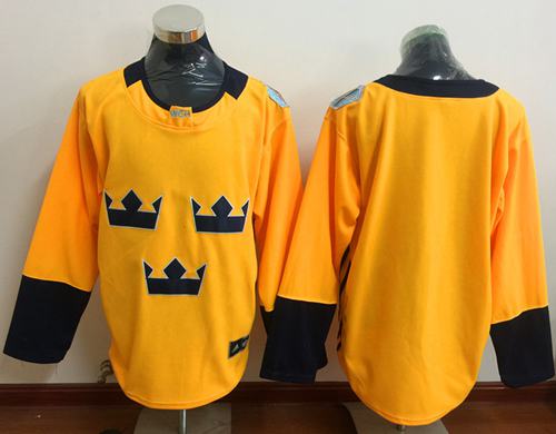 Custom Team Sweden gold jersey