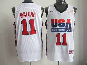 Karl Malone USA Basketball white Retro jersey