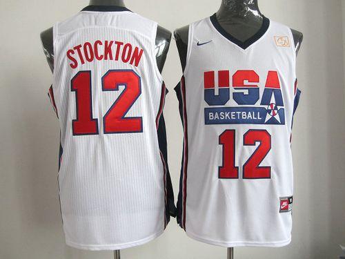 John Stockton USA Basketball white Retro jersey
