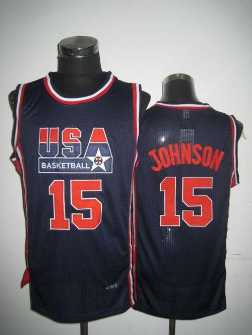 Magic Johnson USA Basketball blue Retro jersey