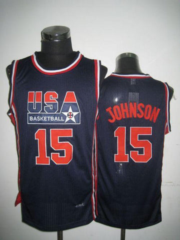Magic Johnson USA Basketball blue Retro jersey