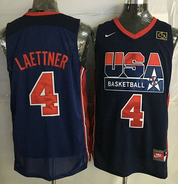 Christian Laettner USA Basketball blue Retro jersey