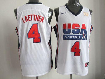 Christian Laettner USA Basketball white Retro jersey