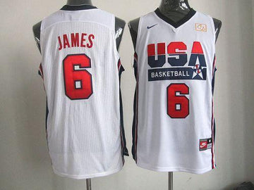 LeBron James USA Basketball white Retro jersey