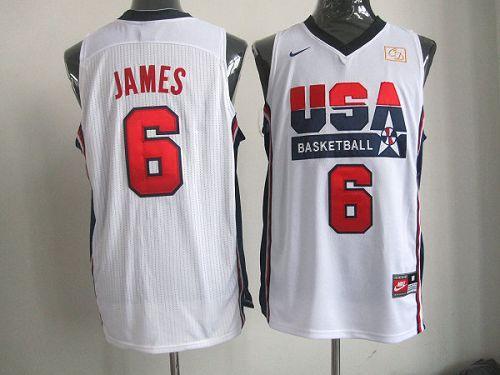 LeBron James USA Basketball white Retro jersey