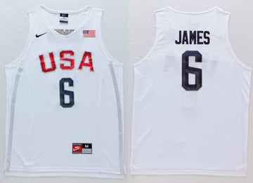 LeBron James USA Basketball white jersey