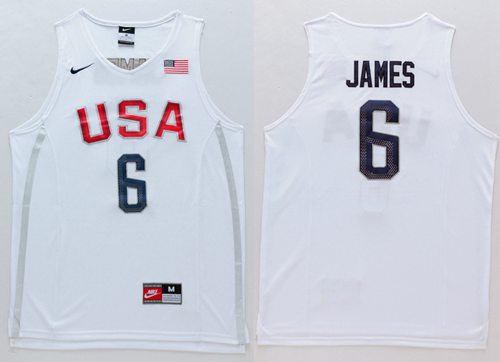 LeBron James USA Basketball white jersey