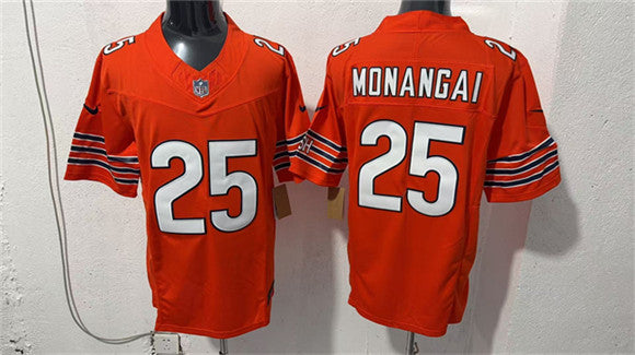 Kyle Monangai Chicago Bears orange Vapor jersey