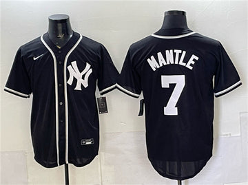 Mickey Mantle New York Yankees black Fashion jersey