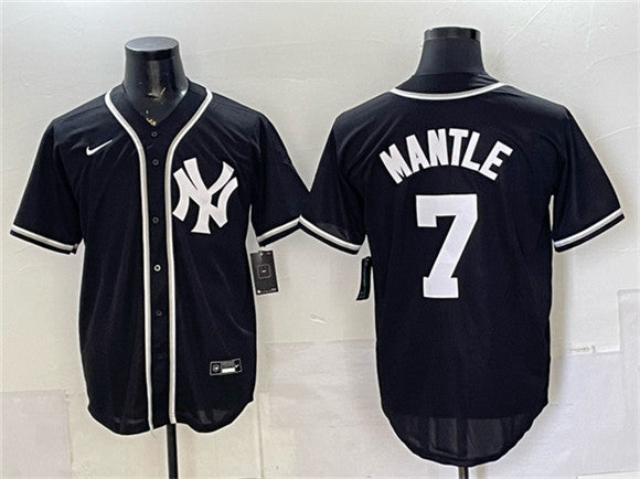 Mickey Mantle New York Yankees black Fashion jersey