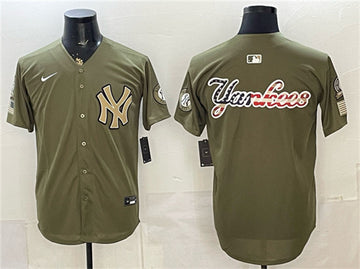 Team Big Logo New York Yankees olive jersey