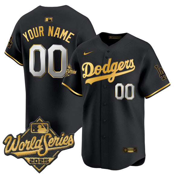 Custom Los Angeles Dodgers black Vapor jersey
