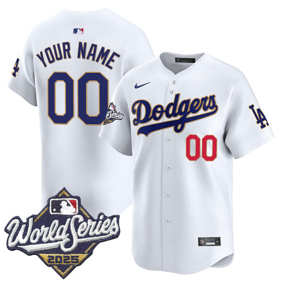 Custom Los Angeles Dodgers white Vapor jersey