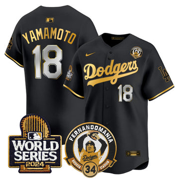 Yoshinobu Yamamoto Los Angeles Dodgers black Limited jersey