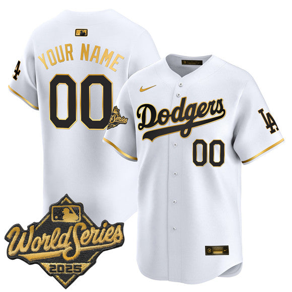 Custom Los Angeles Dodgers white Vapor jersey