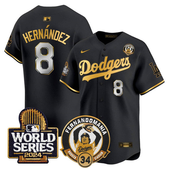 Enrique Hernández Los Angeles Dodgers black Limited jersey