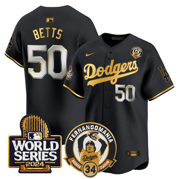 Mookie Betts Los Angeles Dodgers black Limited jersey