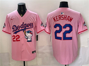 Clayton Kershaw Los Angeles Dodgers pink jersey