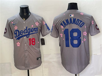Yoshinobu Yamamoto Los Angeles Dodgers gray Limited jersey