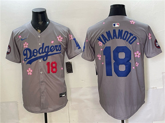 Yoshinobu Yamamoto Los Angeles Dodgers gray Limited jersey
