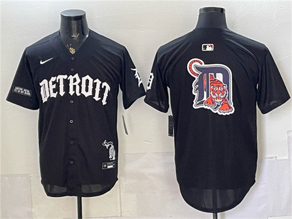Team Big Logo Detroit Tigers black Vapor jersey