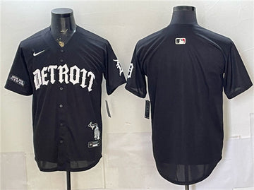 Custom Detroit Tigers black Vapor jersey