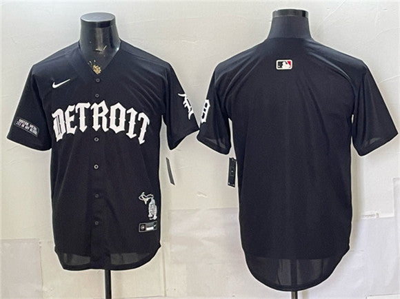 Custom Detroit Tigers black Vapor jersey