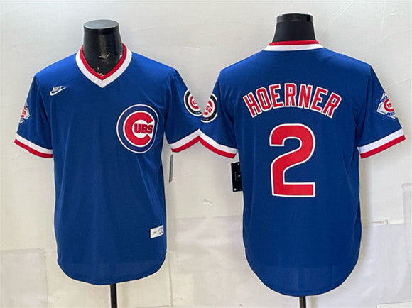 Nico Hoerner Chicago Cubs royal Vapor jersey