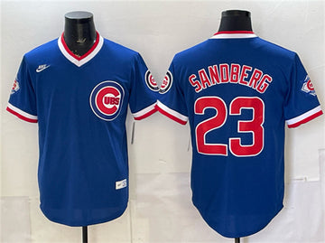 Ryne Sandberg Chicago Cubs royal Vapor jersey