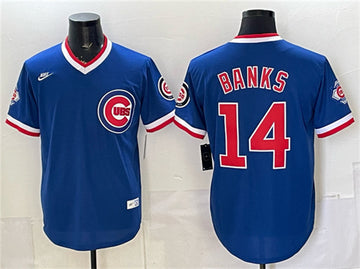 Ernie Banks Chicago Cubs royal Vapor jersey