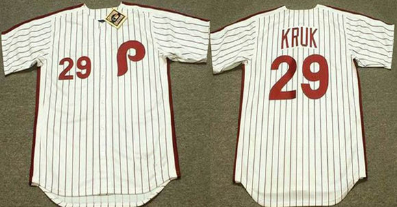 John Kruk Philadelphia Phillies white jersey