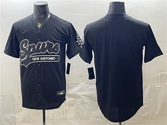 Custom San Antonio Spurs black jersey