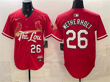 JJ Wetherholt St. Louis Cardinals red City Connect jersey