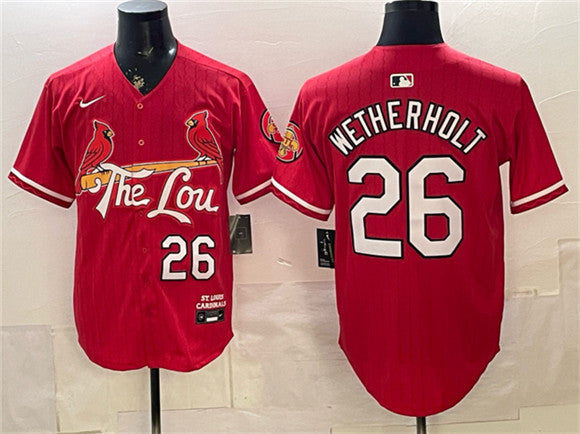 JJ Wetherholt St. Louis Cardinals red City Connect jersey