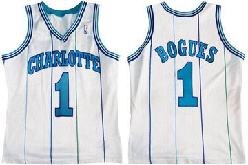 Muggsy Bogues Charlotte Hornets white jersey