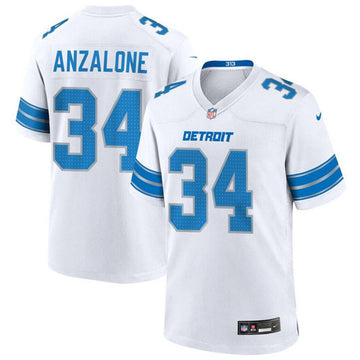 Alex Anzalone Detroit Lions white Limited jersey