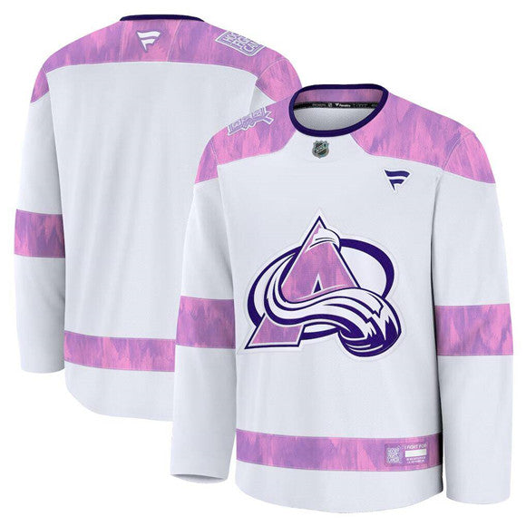 Custom Colorado Avalanche white jersey
