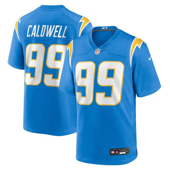 Jamaree Caldwell Los Angeles Chargers blue Game jersey
